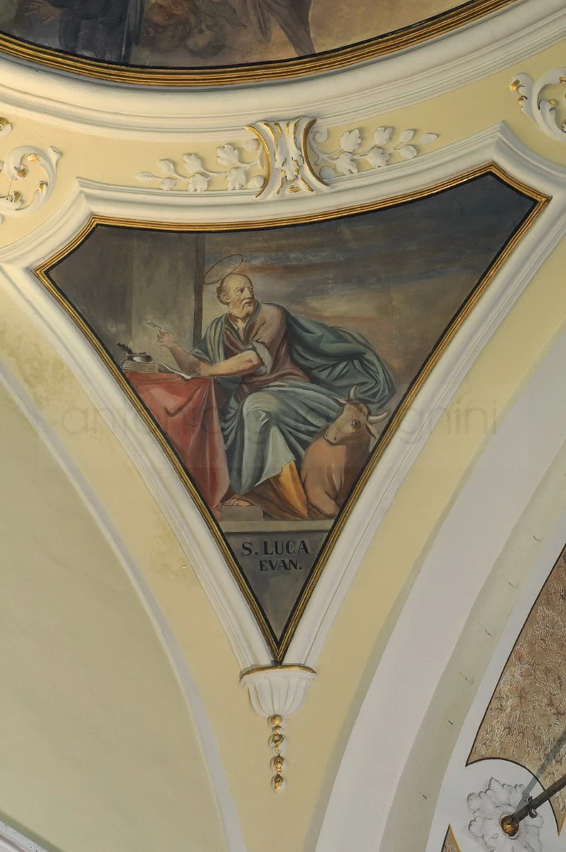 San luca - 1846, affresco, chiesa di San Michele Arcangelo, Gianico (BS)